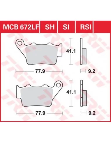 Гальмівні колодки LUCAS MCB672