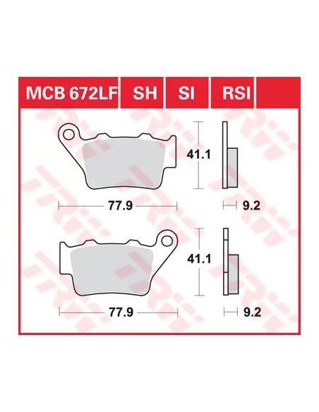 Гальмівні колодки LUCAS MCB672