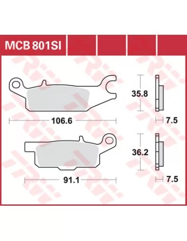 Тормозные колодки LUCAS MCB801SI