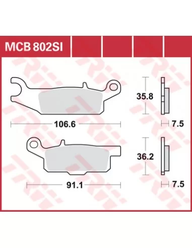 Тормозные колодки LUCAS MCB802SI