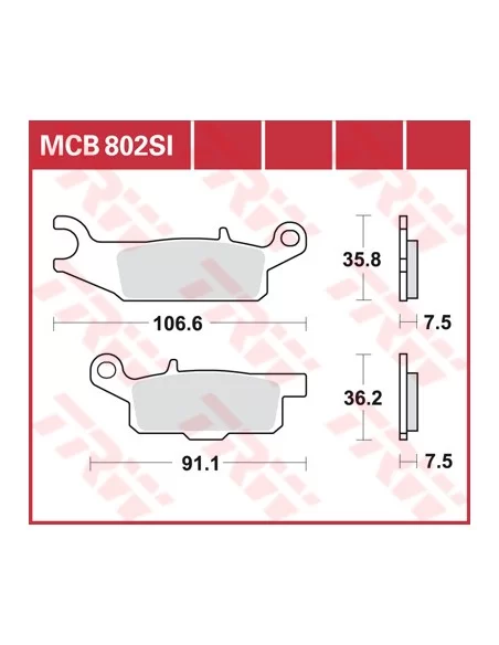 Колодки гальмові LUCAS MCB802SI