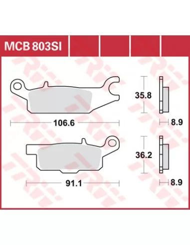 Тормозные колодки LUCAS MCB803SI