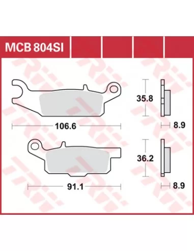 Колодки гальмові LUCAS MCB804SI