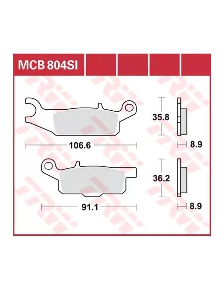 Тормозные колодки LUCAS MCB804SI
