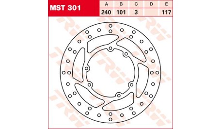Тормозные диски для мотоцикла LUCAS MST301