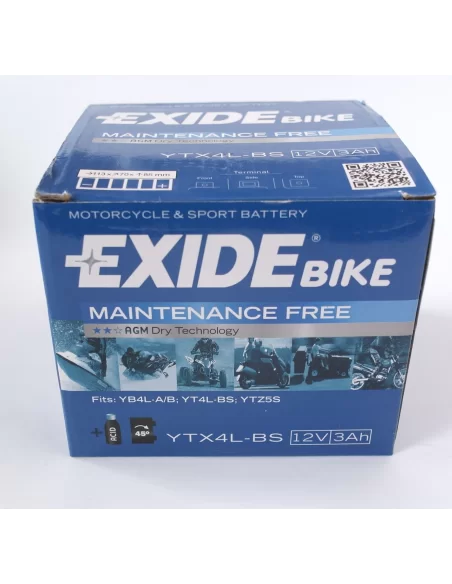 Акумулятор гелевий EXIDE YTX4L-BS Акумулятор гелевий EXIDE YTX4L-BS