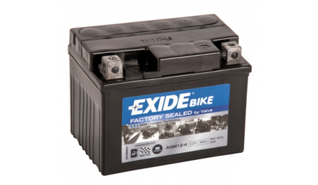 Мото аккумулятор  EXIDE SLA12-4 -( AGM12-4)