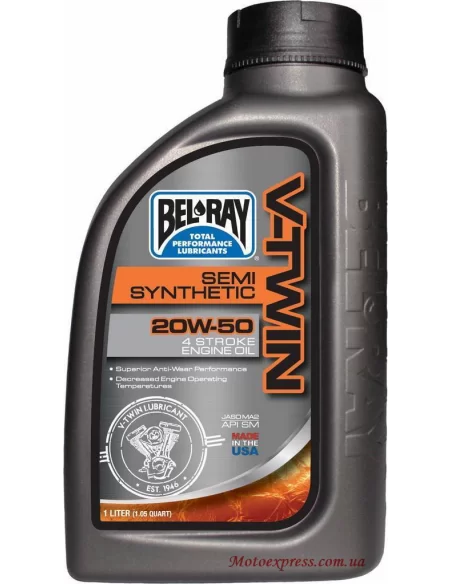 Олія Bel Ray V-TWIN SEMI-SYNTHETIC 20W-50 1L