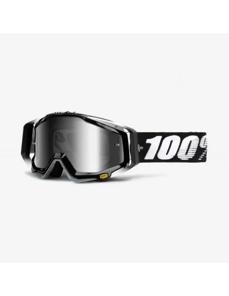 Мотоокуляри 100% RACECRAFT Goggle Abyss Black - Mirror Silver Lens 
