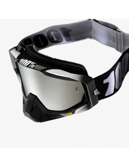Мотоочки 100% RACECRAFT Goggle Abyss Black - Mirror Silver Lens 