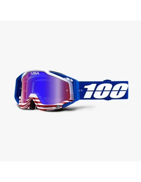 Мото окуляри 100% RACECRAFT Goggle Anthem - Mirror Red-Blue Lens 