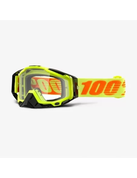 Мото окуляри 100% RACECRAFT Goggle Attack Yellow - Clear Lens 