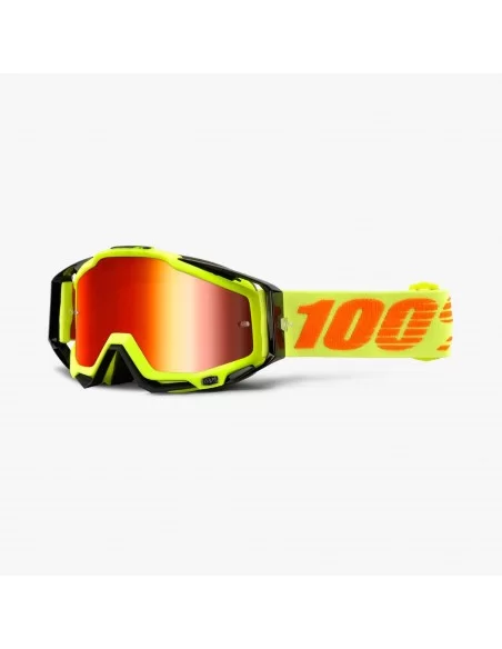 Мото очки 100% RACECRAFT Goggle Attack Yellow - Mirror Red Lens 