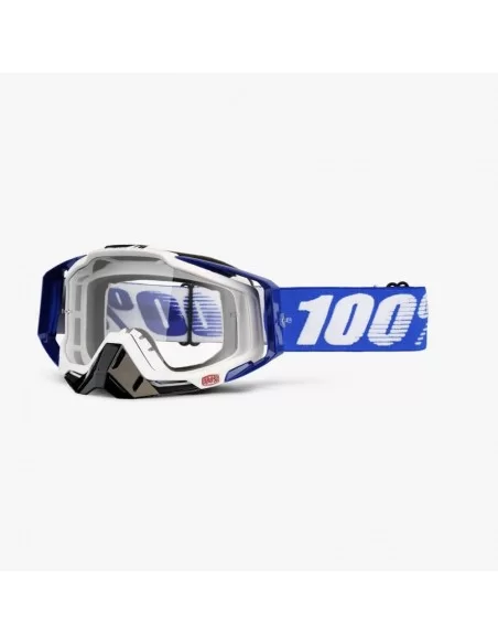 Мото окуляри 100% RACECRAFT Goggle Cobalt Blue - Clear Lens 