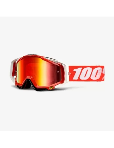 Мото окуляри 100% RACECRAFT Goggle Fire Red - Mirror Red Lens