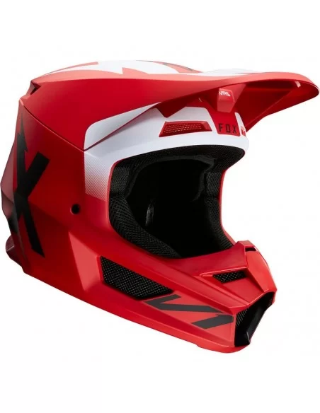 Мотошолом FOX V1 WERD HELMET (Flame Red)
