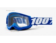 Мотоочки 100% STRATA 2 Goggle Blue - Clear Lens