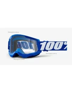 Мотоокуляри 100% STRATA 2 Goggle Blue - Clear Lens