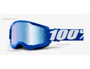 Мотоочки 100% STRATA 2 Goggle Blue - Mirror Blue Lens