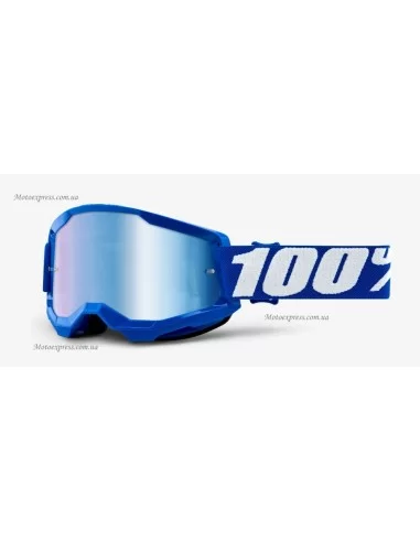 Мотоокуляри 100% STRATA 2 Goggle Blue - Mirror Blue Lens