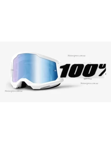 Мотоокуляри 100% STRATA 2 Goggle Everest - Mirror Blue Lens