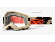 Мотоочки 100% STRATA 2 Goggle Kombat - Clear Lens