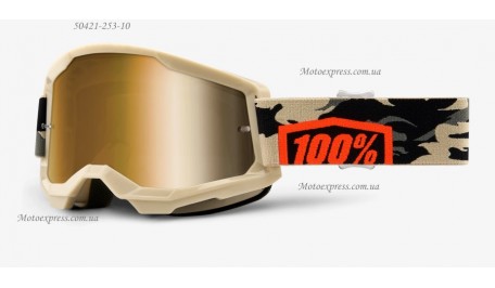 Мотоочки 100% STRATA 2 Goggle Kombat - True Gold Lens