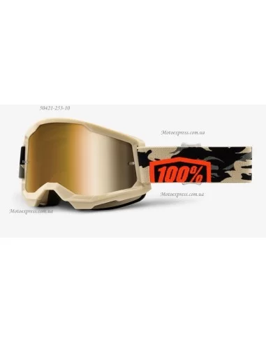 Мотоокуляри 100% STRATA 2 Goggle Kombat - True Gold Lens