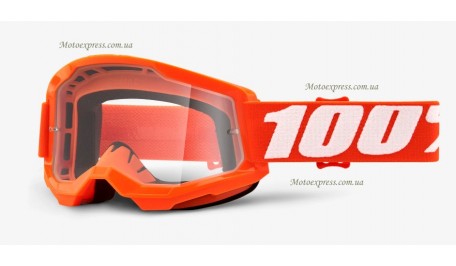 Мото очки 100% STRATA 2 Goggle Orange - Clear Lens