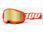 Мото очки 100% STRATA 2 Goggle Orange - Mirror Gold Lens