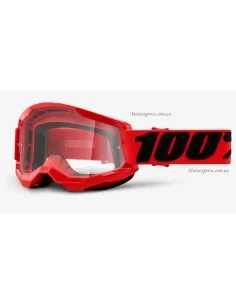 Мото окуляри 100% STRATA 2 Goggle Red - Clear Lens