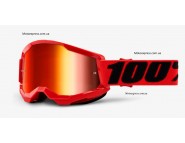 Мото очки 100% STRATA 2 Goggle Red - Mirror Red Lens