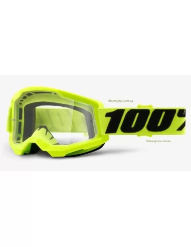 Мото окуляри 100% STRATA 2 Goggle Yellow - Clear Lens