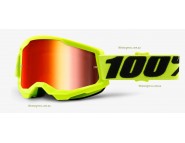 Мото очки 100% STRATA 2 Goggle Yellow - Mirror Red Lens