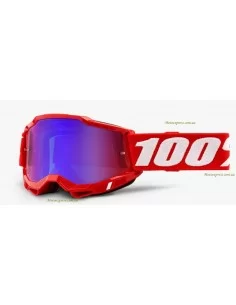 Мотоокуляри 100% ACCURI 2 Goggle Red - Mirror Red/Blue Lens