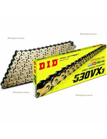 Приводний ланцюг DID 530VX3 Gold Приводний ланцюг DID 530VX3 Gold