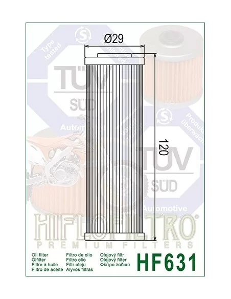 Фільтр масляний HiFlo HF631 Фільтр масляний HiFlo HF631