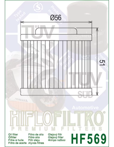 Hiflo HF569 | Масляный фильтр MV Agusta