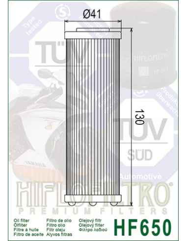 Фільтр масляний HF650