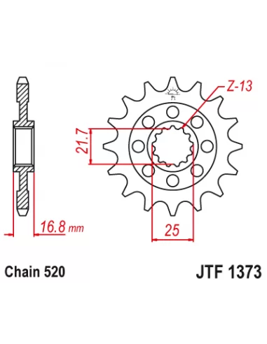 Зірка передня JTF1373.17 | HONDA NC 750X-S-DCT 