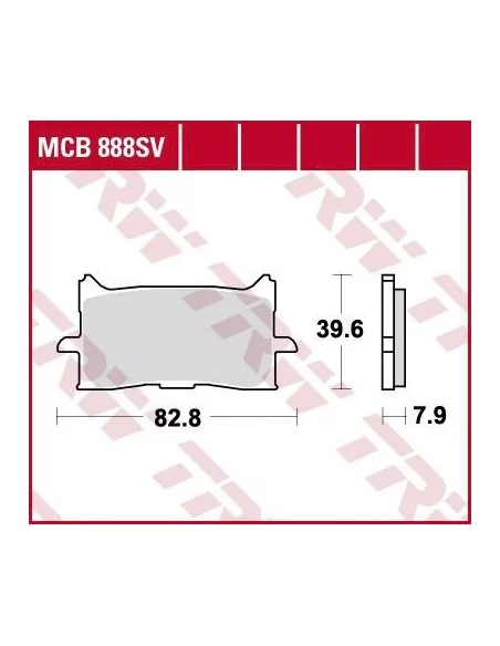 Колодки гальмівні передні TRW MCB888SV до Honda CRF1000L CRF1100L Колодки гальмівні передні TRW MCB888SV до Honda CRF1000L CRF1100L