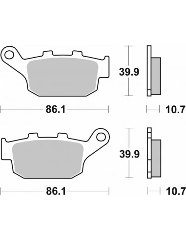 Тормозные колодки SBS 614HF