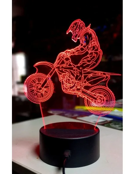 3D Ночник Эндурист | Оригинальный Подарок Мотоциклисту | Купить Светильник