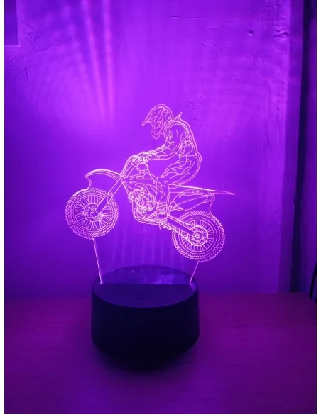 3D Нічник Ендурист | Оригінальний Подарунок Мотоциклісту | Купити Світильник