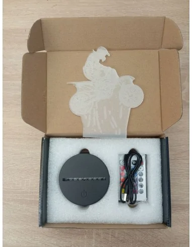 3D Нічник Ендурист | Оригінальний Подарунок Мотоциклісту | Купити Світильник