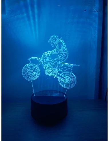 3D Нічник Ендурист | Оригінальний Подарунок Мотоциклісту | Купити Світильник