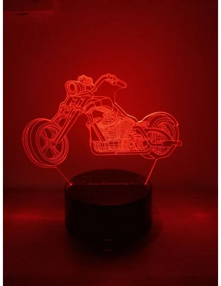 Світильник 3D LED Мотоцикл Чоппер | Настільна лампа подарунок мотоциклісту