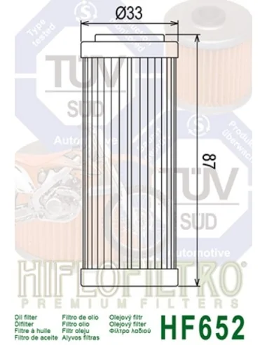 Масляный фильтр HIFLO HF652 для мотоциклов KTM, Husqvarna, Gas Gas
