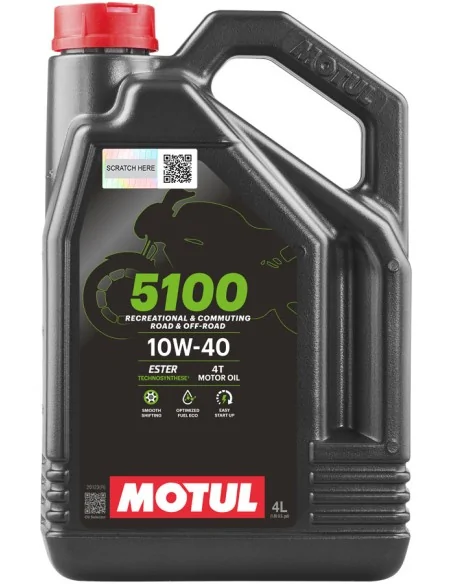 Масло Motul 5100 4T SAE 10W40 (4L): купить с доставкой - Motoexpress.com.ua