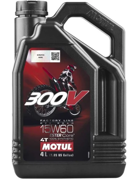 Масло Motul 300V 4T FACTORY LINE OFF ROAD SAE 15W60 (4L) 104138